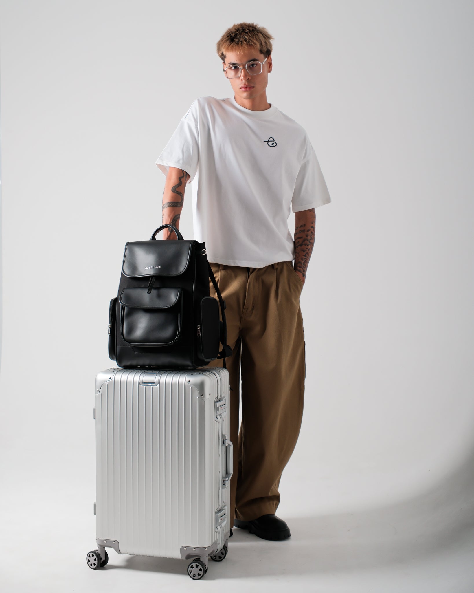 Multi Envelope Flap Backpacks Largre - Black