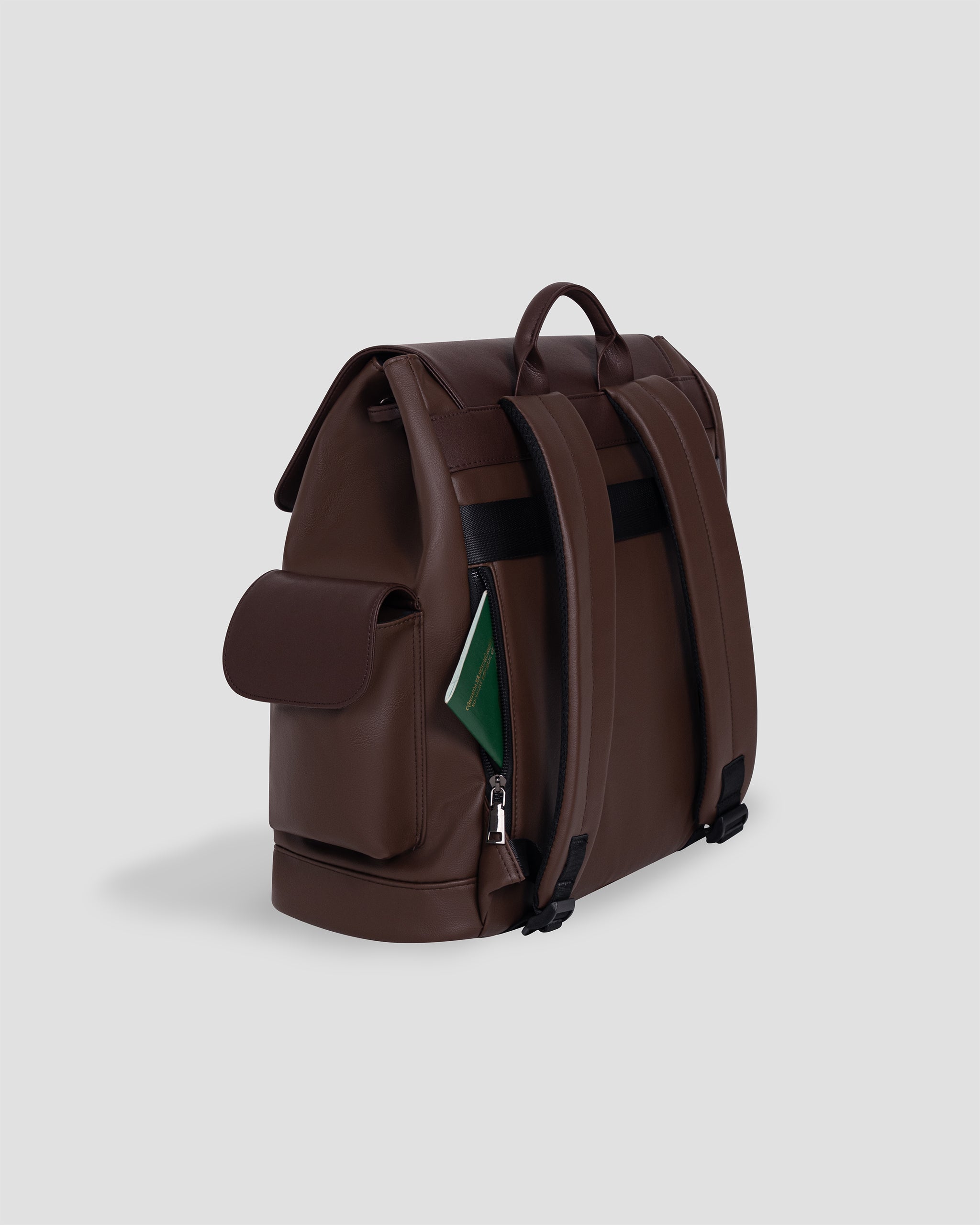 Heritage Leather Rucksack Large - Dark Brown