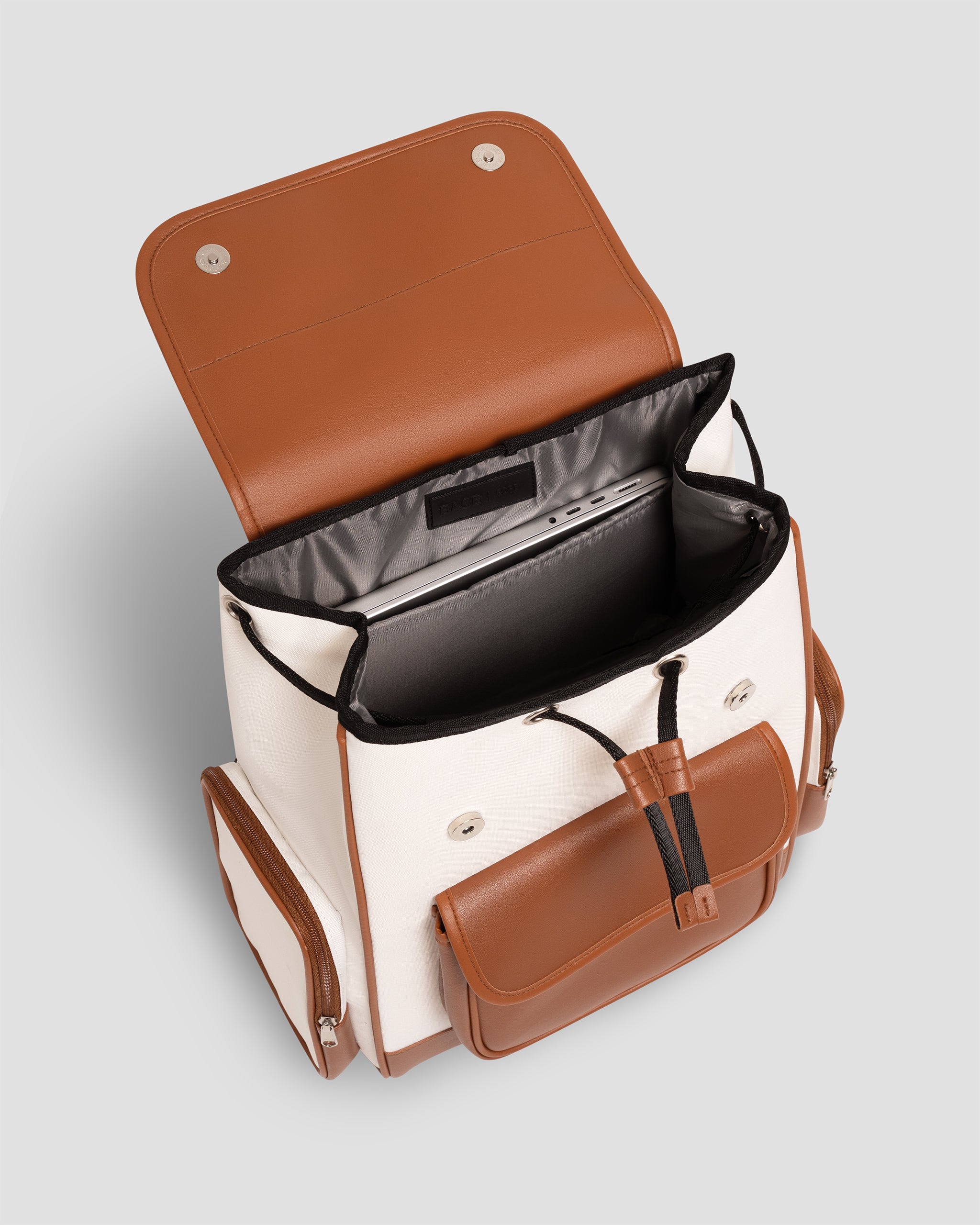 Multi Envelope Flap Backpacks Largre - Saddle Brown