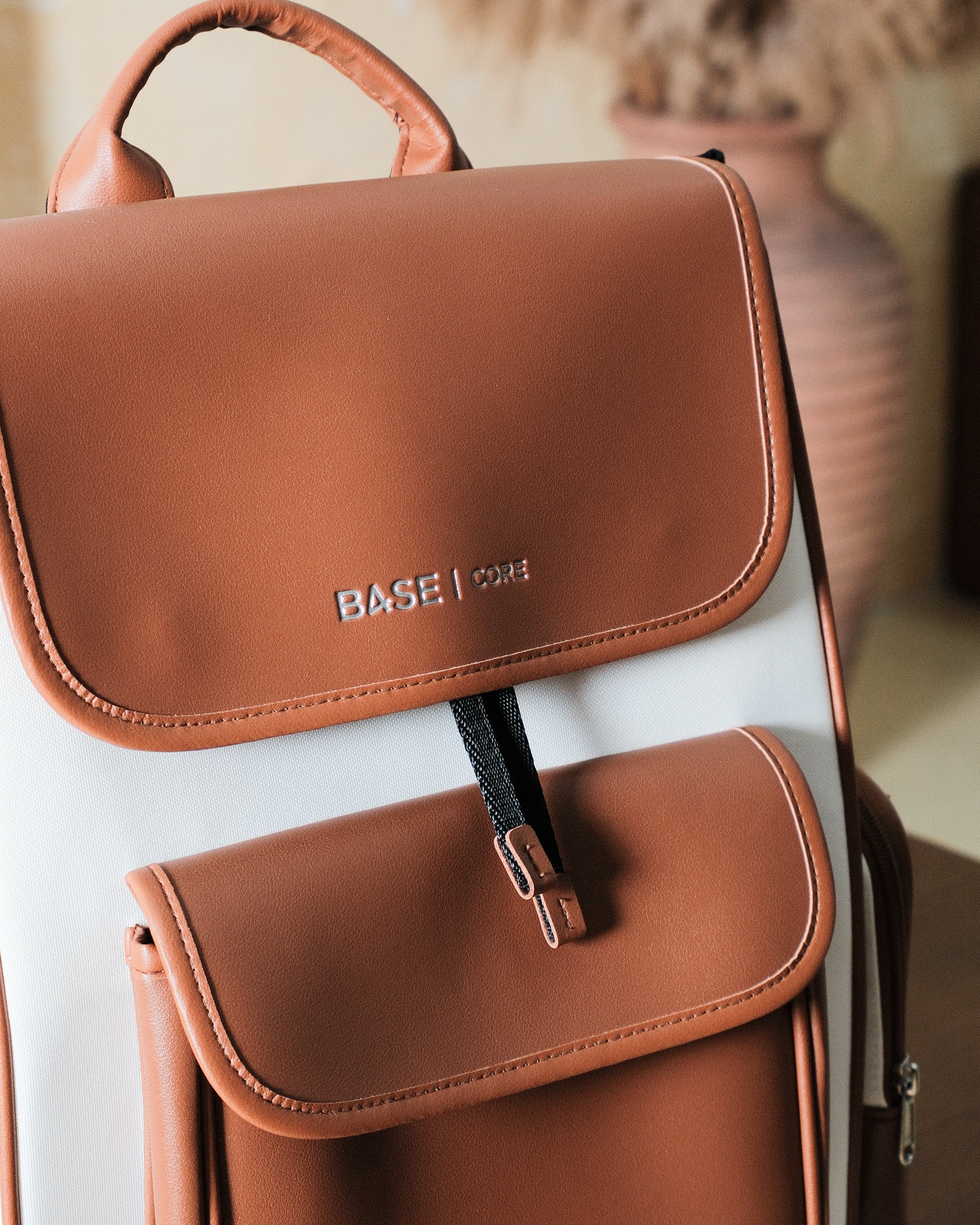 Multi Envelope Flap Backpacks Largre - Saddle Brown