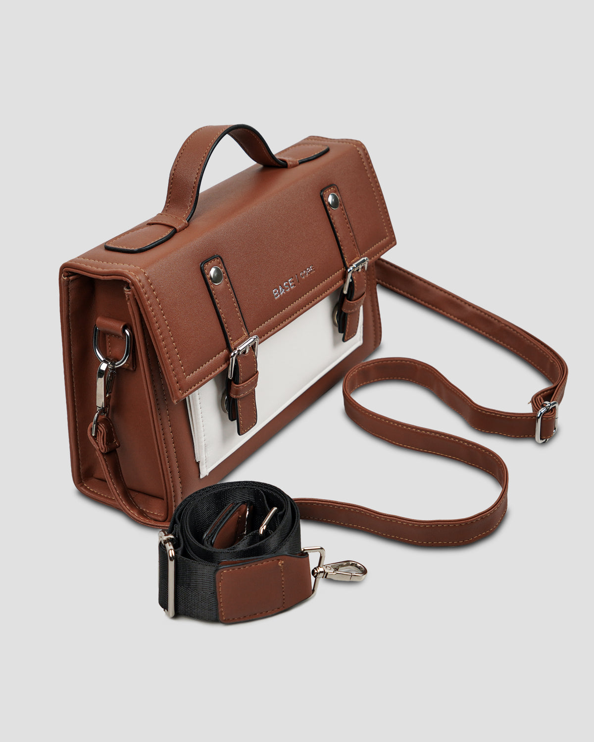 Structura Flap Crossbody - Saddle Brown